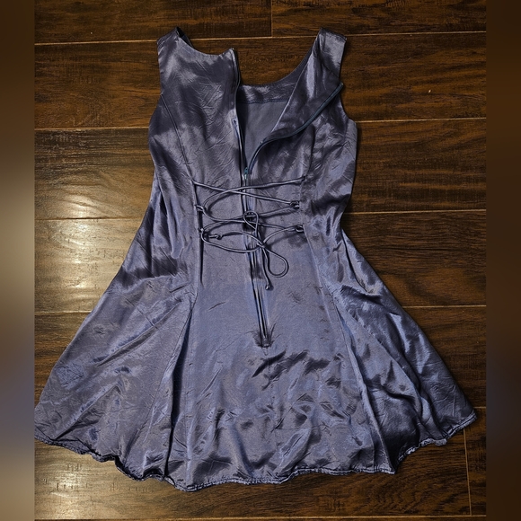 Maurices Shimmering Blue Mini Dress - Picture 3 of 3